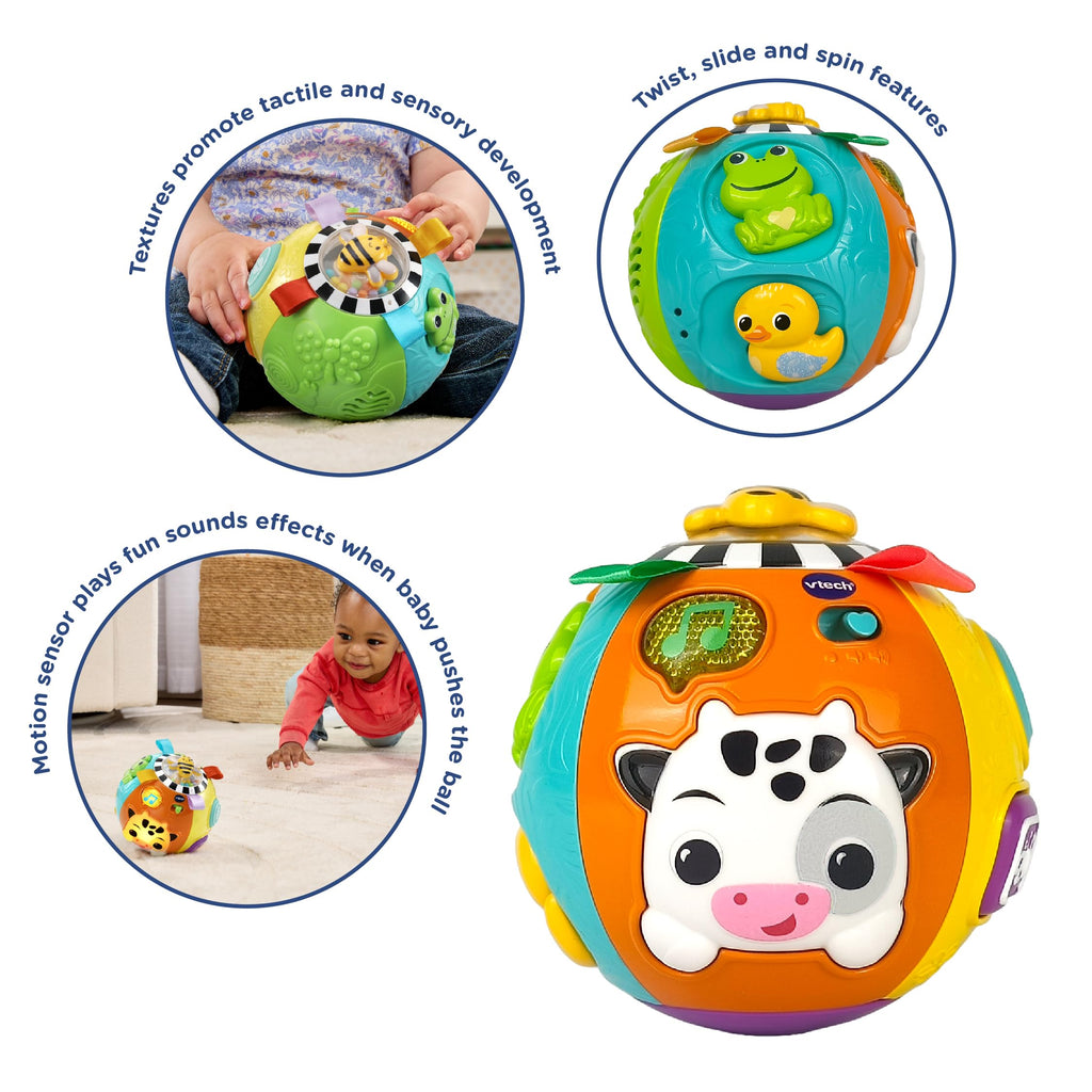 VTech Baby Animal Discoveries Ball, Interactive Baby Toy with Lights