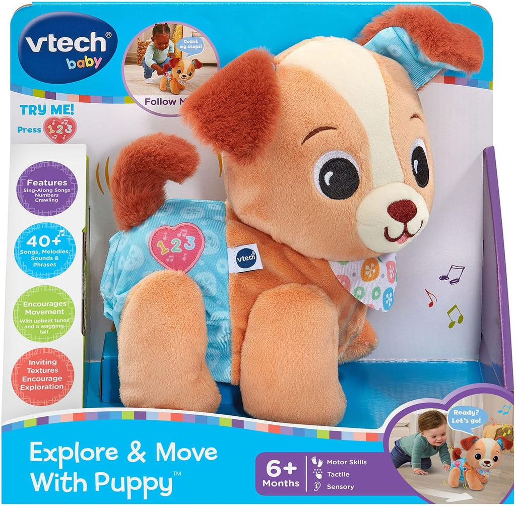 VTech Baby Explore and Move with Walking Puppy Plush Toy