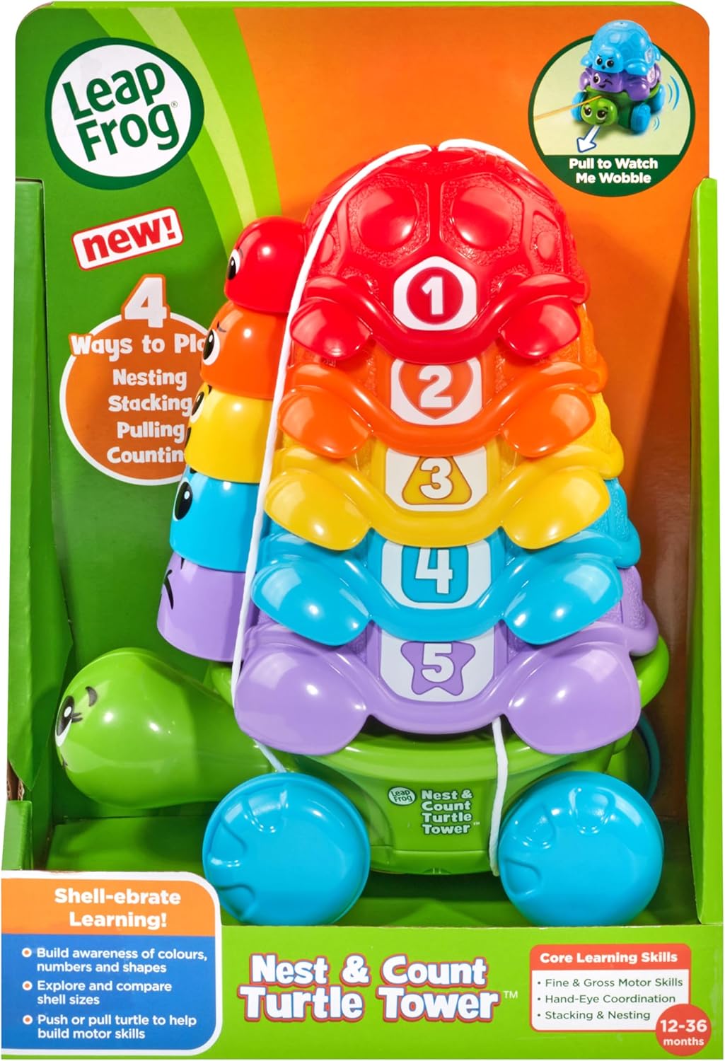 Leapfrog Nest & Count Turtle Tower, Pull Along