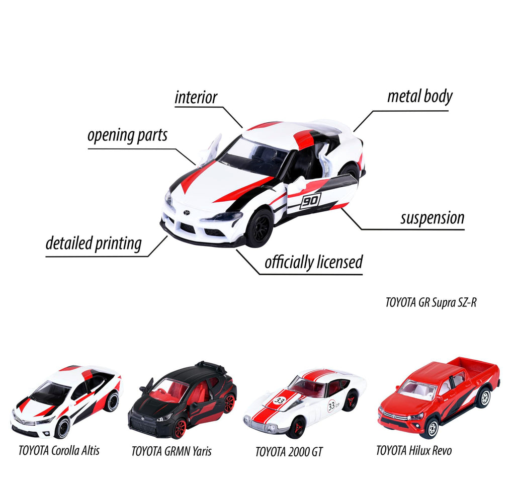 Majorette Toyota Racing Toy Cars (Gift Set of 5 Cars)