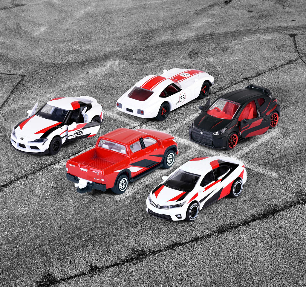 Majorette Toyota Racing Toy Cars (Gift Set of 5 Cars)