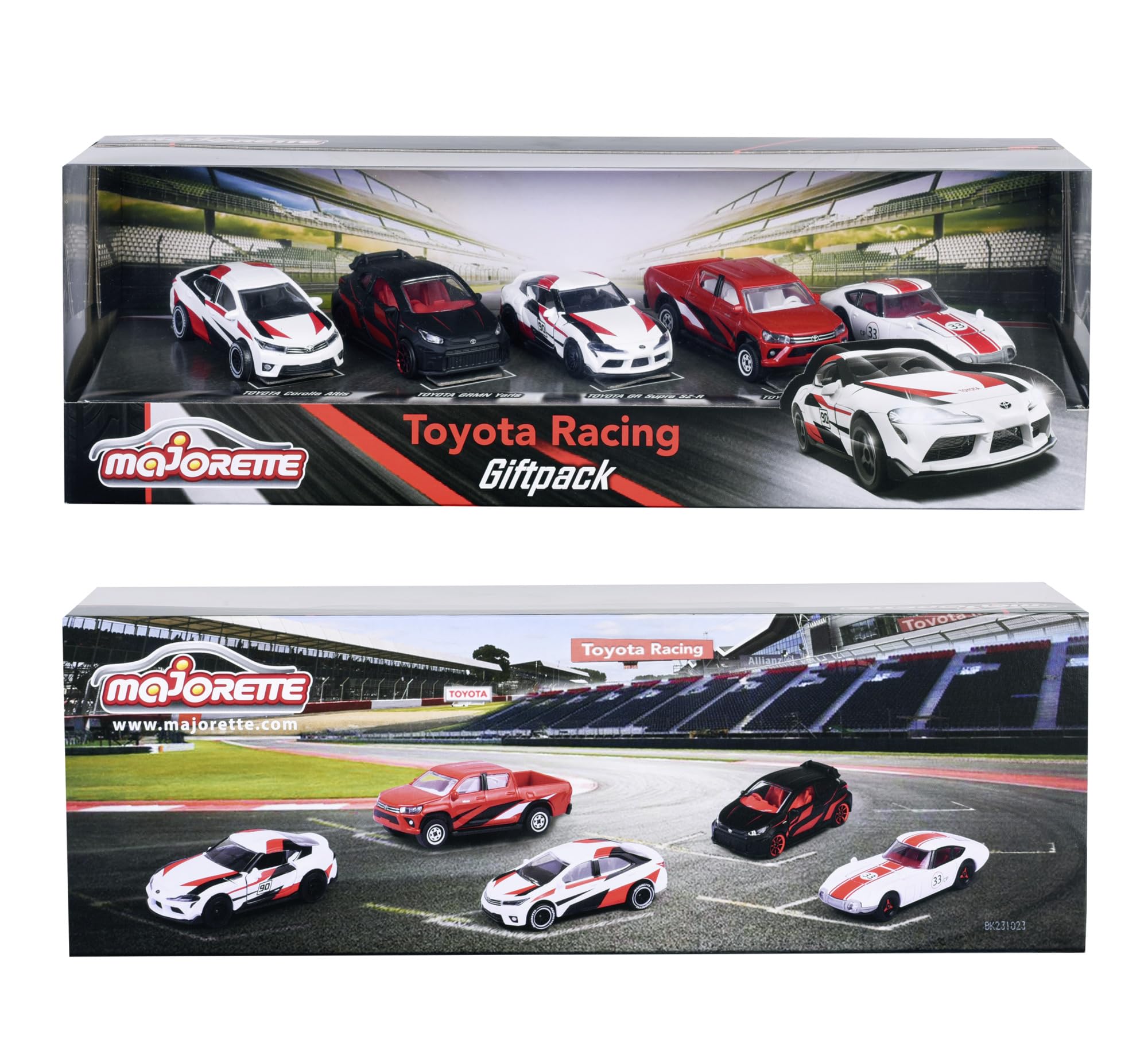 Majorette Toyota Racing Toy Cars (Gift Set of 5 Cars)