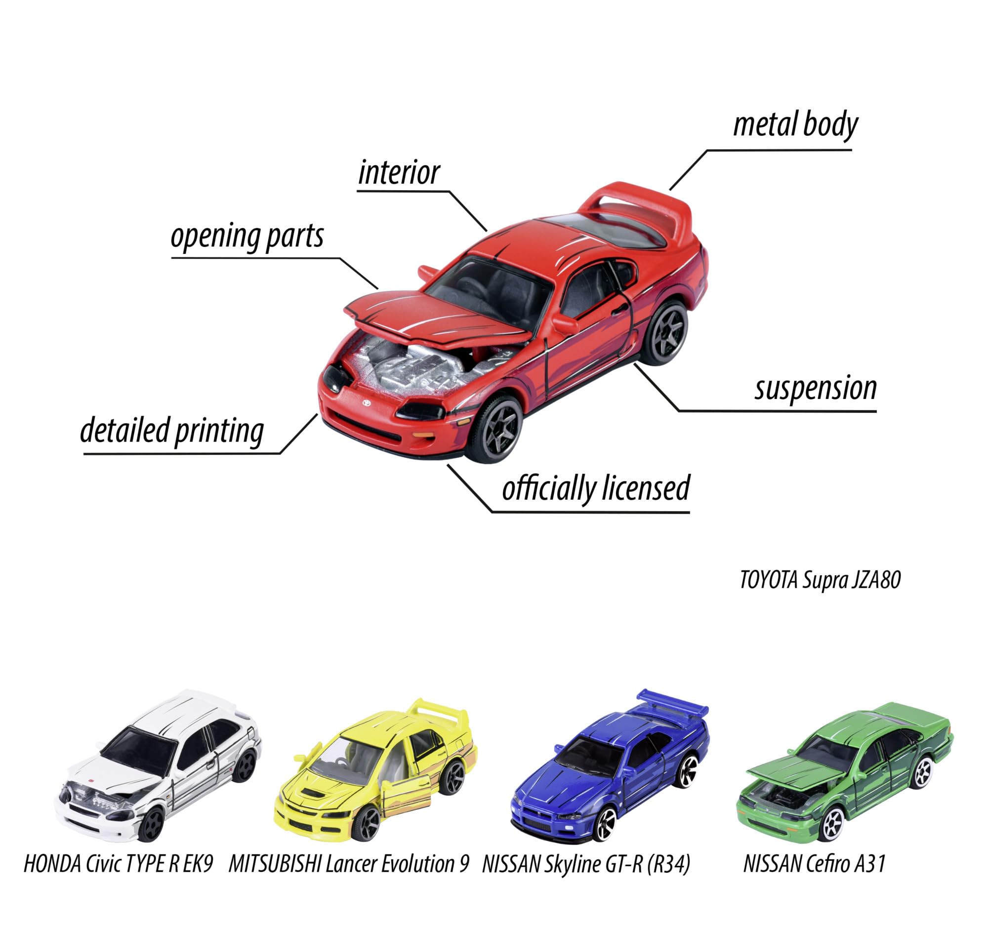 Majorette - Japan Series Diecast Vehicle Giftpack - 5 Pack - Japanese