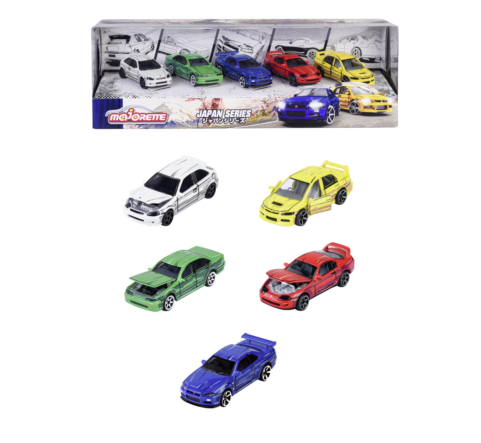 Majorette - Japan Series Diecast Vehicle Giftpack - 5 Pack - Japanese