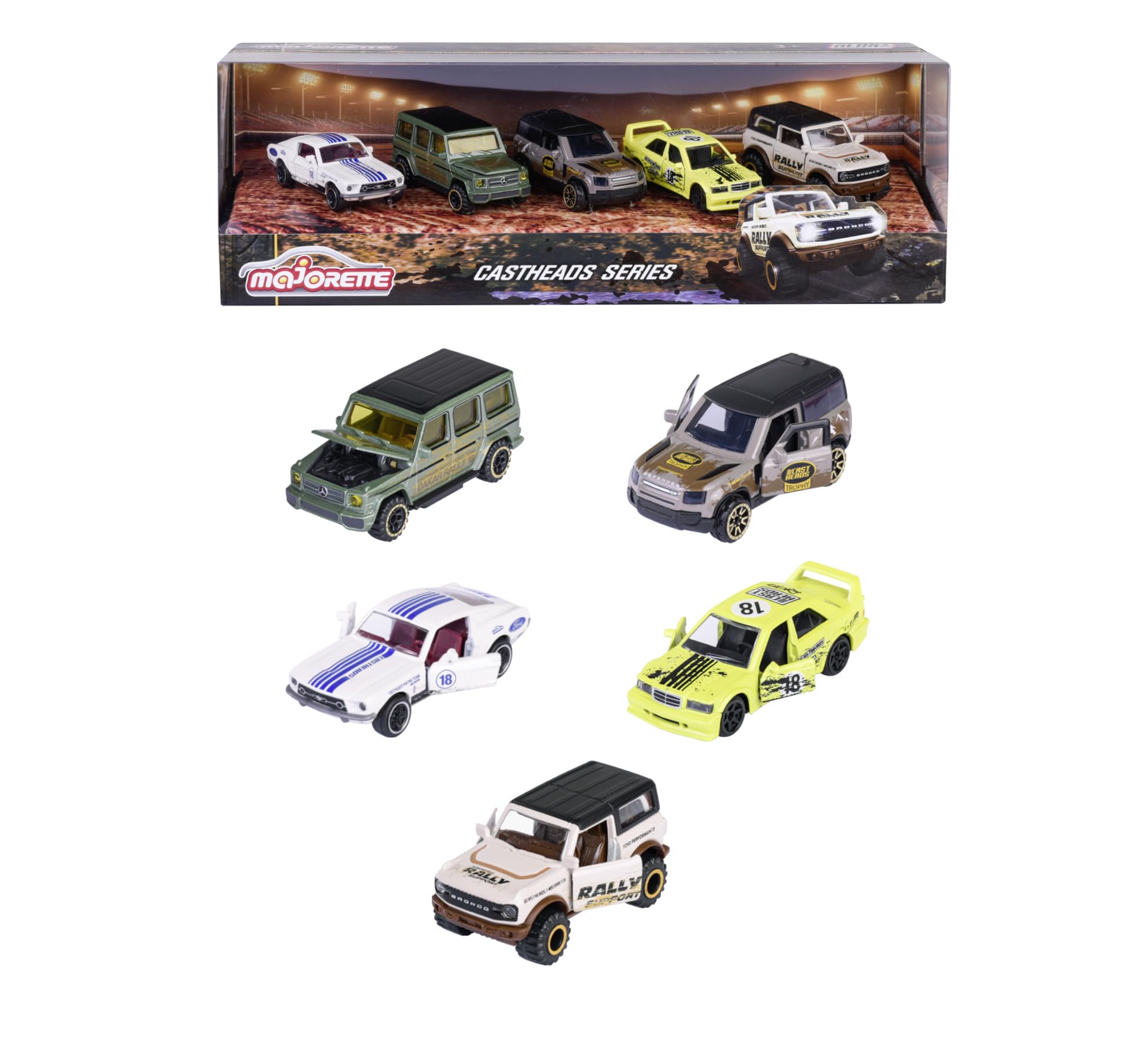 1/64 Majorette Gift Pack CASTHEADS Series with 5 Vehicles