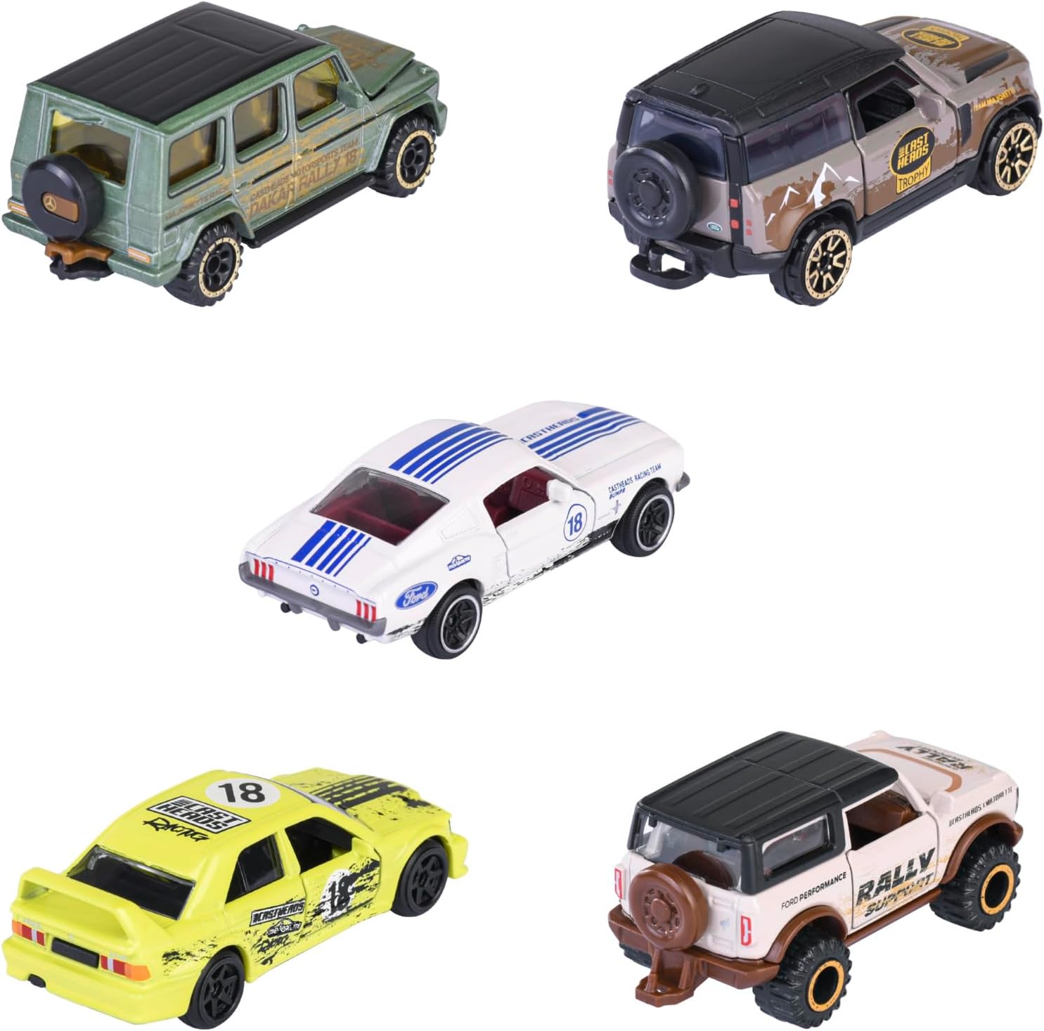 1/64 Majorette Gift Pack CASTHEADS Series with 5 Vehicles