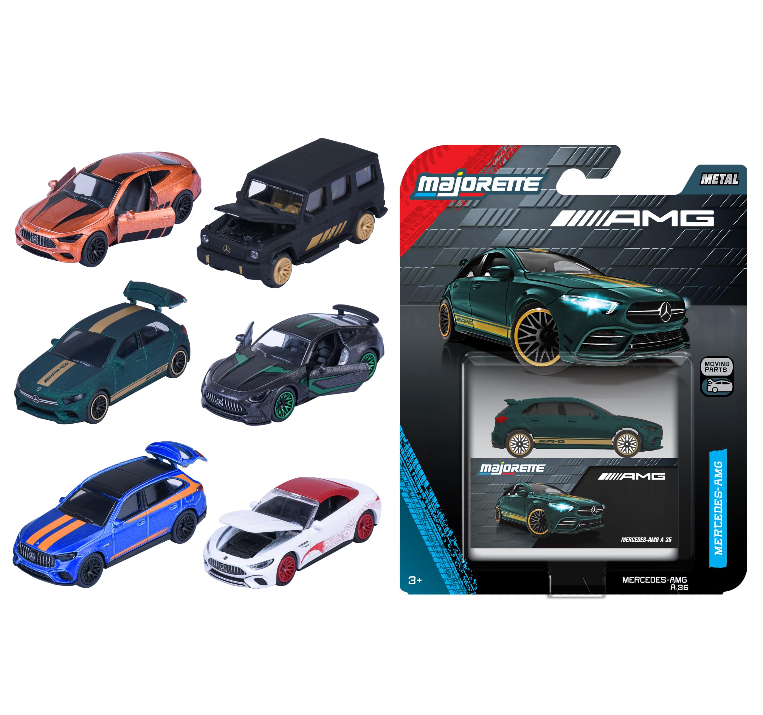 Majorette Mercedes-AMG Deluxe Cars -Set of 6