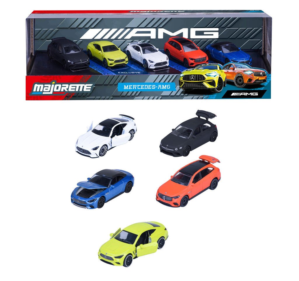 Mercedes-AMG 5 Pieces Giftpack die cast Collection Vehicles to Display and Play
