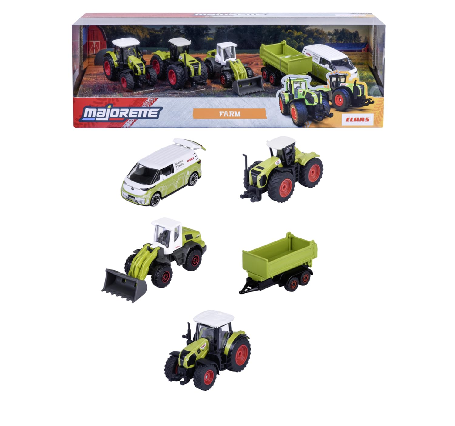 Majorette Claas Farm Car Set (5 Model Cars)