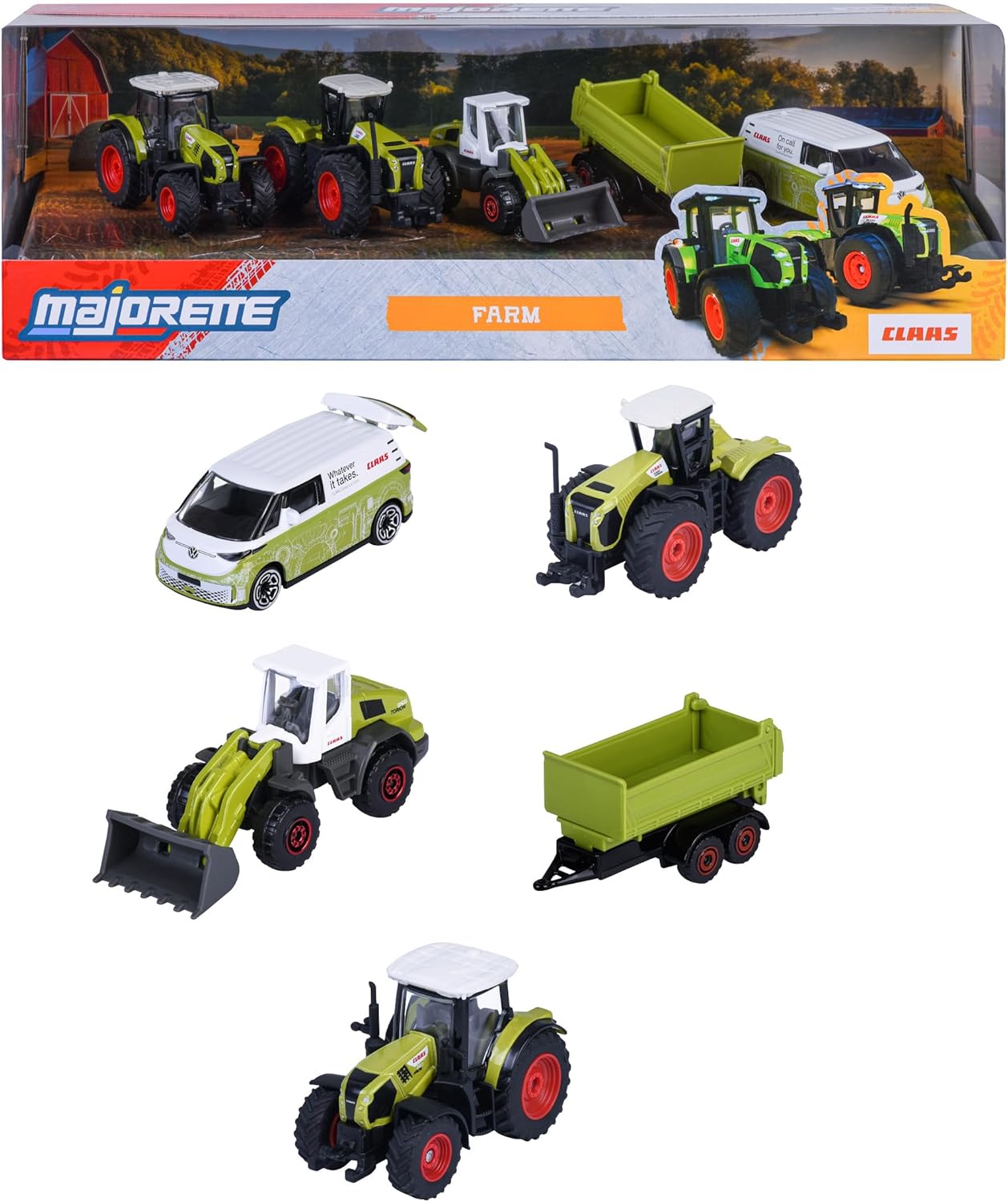 Majorette Claas Farm Car Set (5 Model Cars)