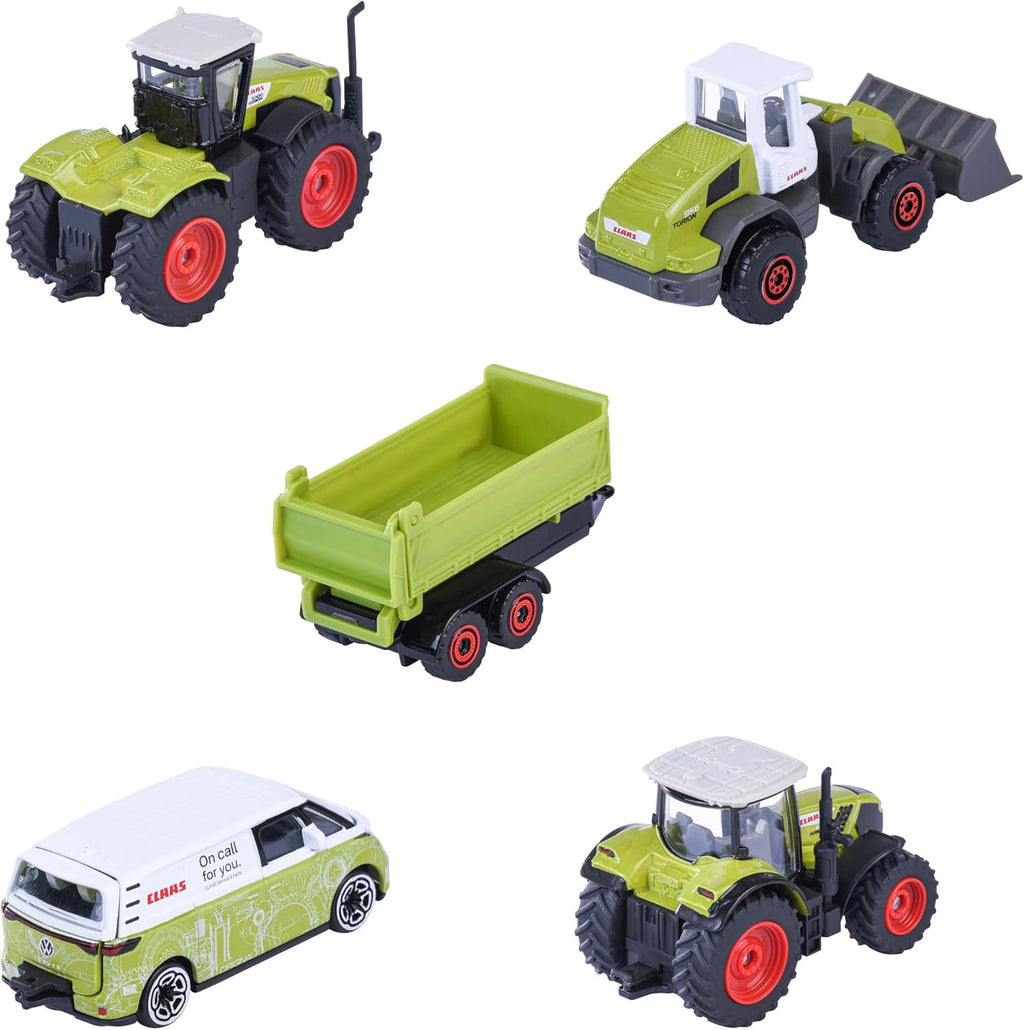 Majorette Claas Farm Car Set (5 Model Cars)