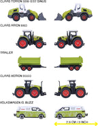 Majorette Claas Farm Car Set (5 Model Cars)