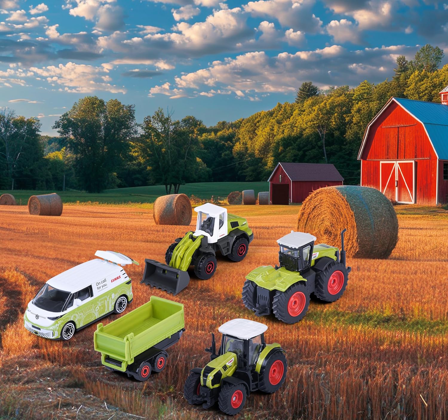 Majorette Claas Farm Car Set (5 Model Cars)