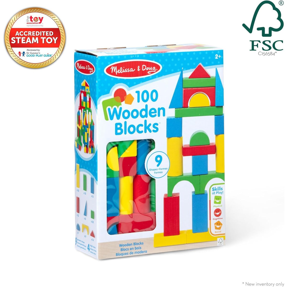 Melissa & Doug Wooden Building Blocks