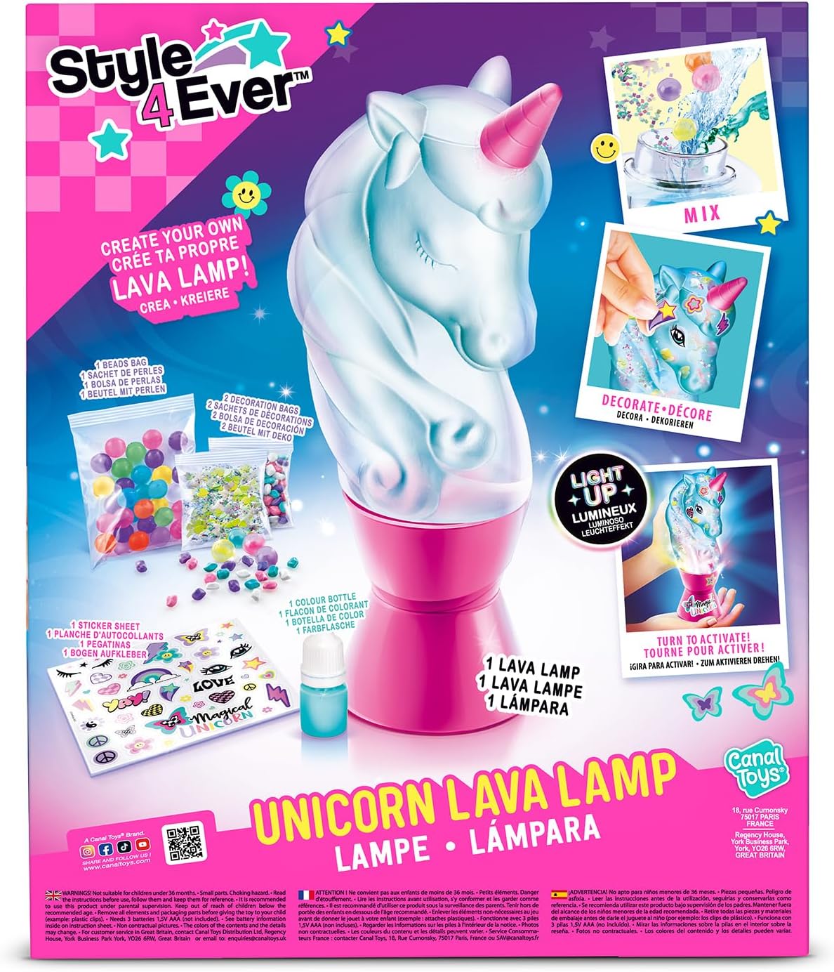 Style 4 Ever Unicorn DIY Lava Lamp