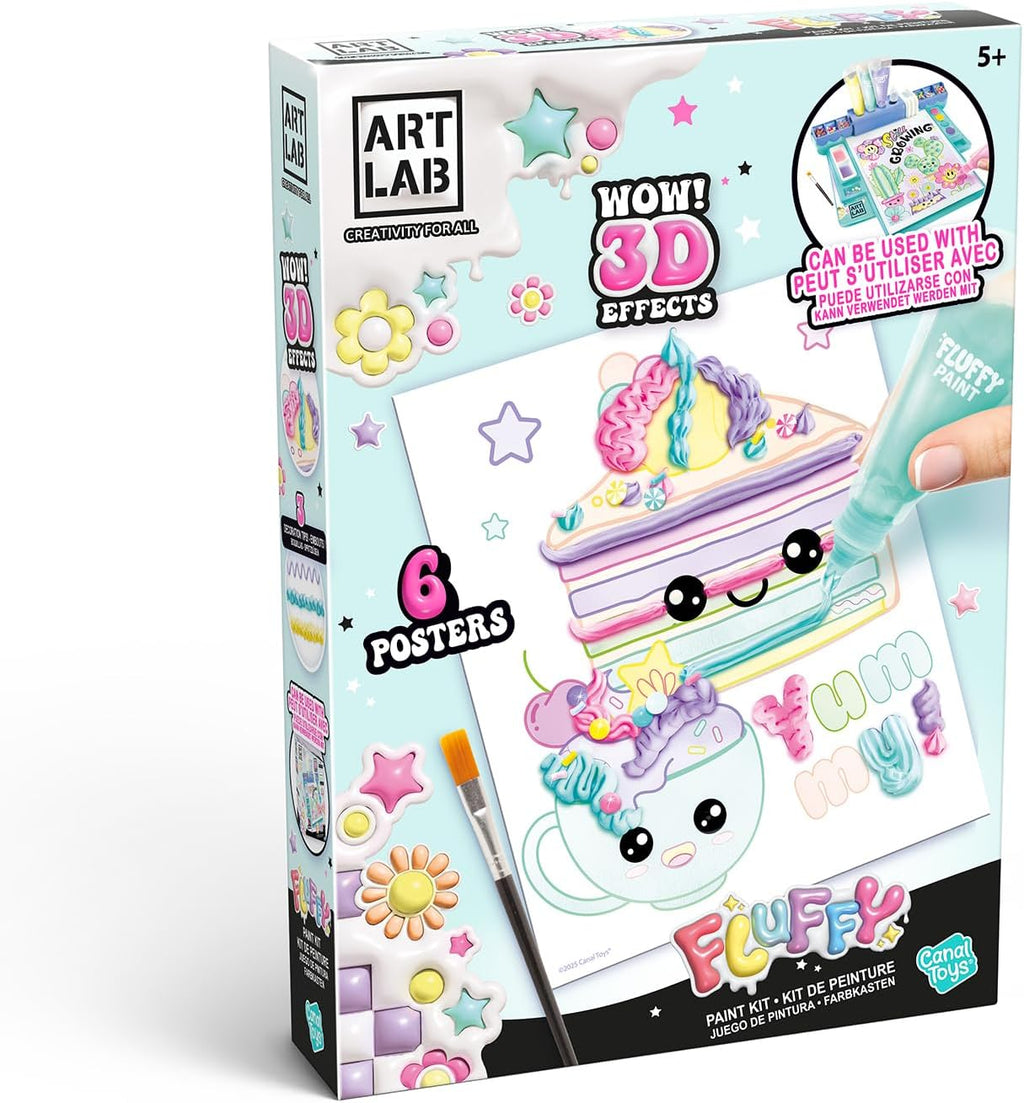 Art Lab Fluffy Paint Kit, 3D Paint Set, Bring Your Designs to Life with 3D Paint! Great Kit for Budding Artists