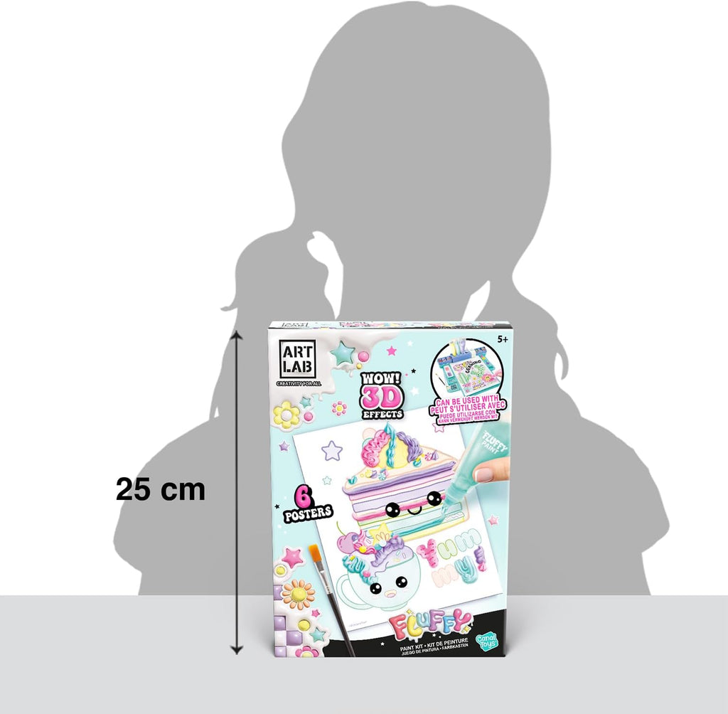 Art Lab Fluffy Paint Kit, 3D Paint Set, Bring Your Designs to Life with 3D Paint! Great Kit for Budding Artists