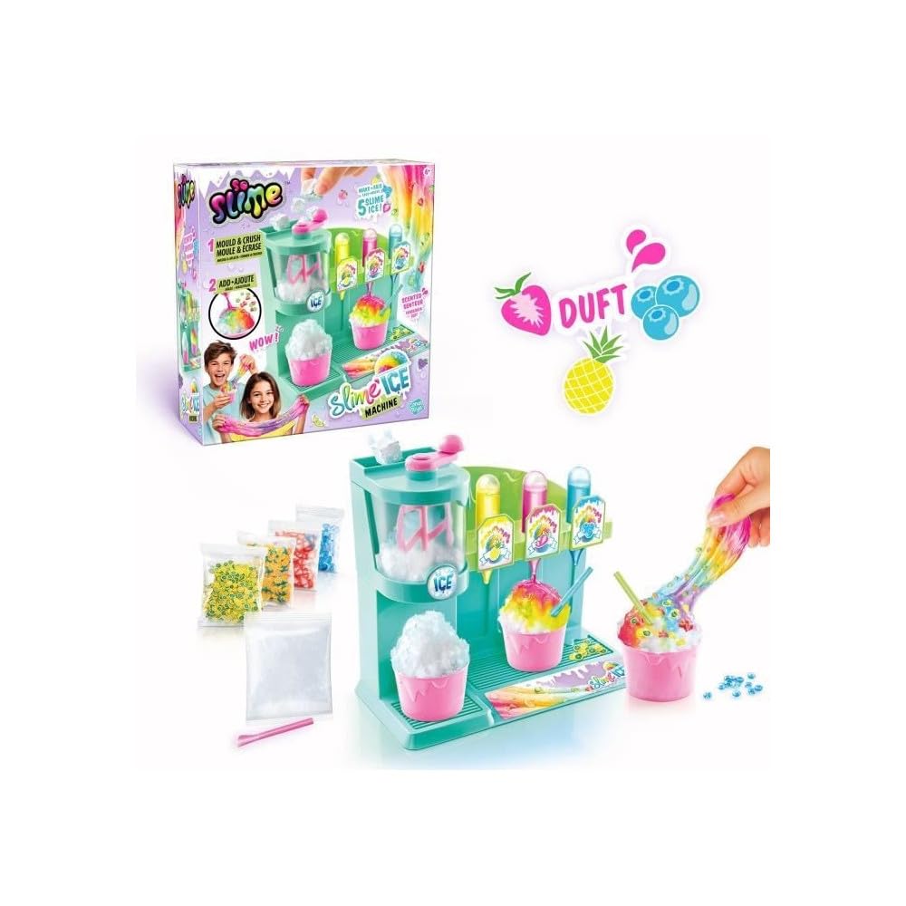 Canal Toys - SO Slime DIY - Slime Ice Machine - with 1 Machine, 3 Scented Dyes, Accessories and Decorations - SSC 310