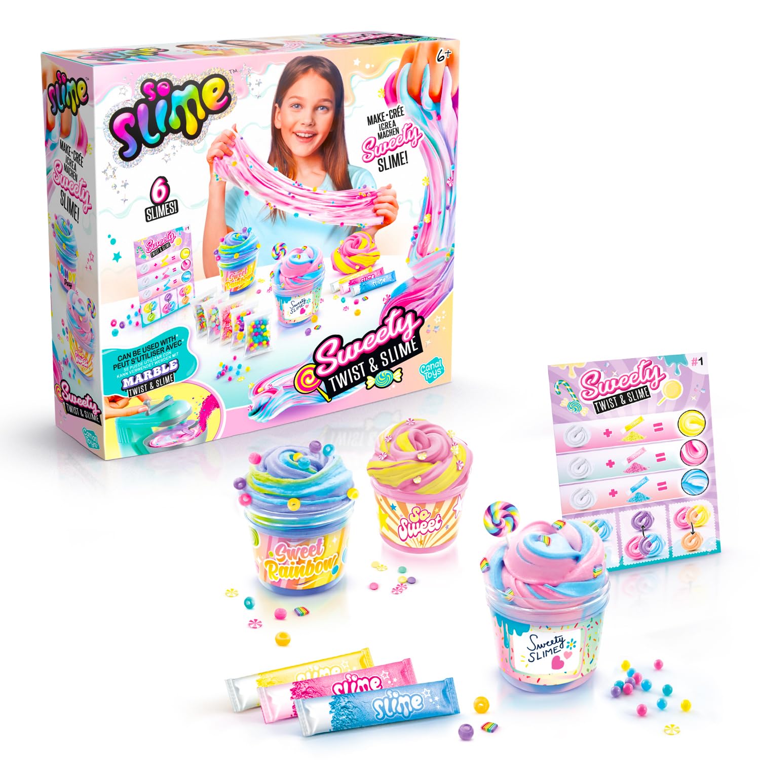 Canal Toys - So Slime DIY - Twist & Slime Candy Kit - Creative Leisure for children from 6 years old - SSC 322