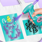 Canal Toys - Airbrush Art - Fashion Design Kit with electronic spray, stencils and felt-tip pens - AIR 016, White Tote Bag