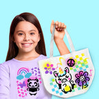 Canal Toys - Airbrush Art - Fashion Design Kit with electronic spray, stencils and felt-tip pens - AIR 016, White Tote Bag