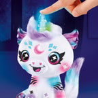 Canal Toys - Airbrush Plush - Customisable Cosmic Unicorn Soft Toy with Luminous Horn - with Prediction Card, Markers and Ste
