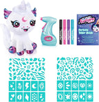 Canal Toys - Airbrush Plush - Customisable Cosmic Unicorn Soft Toy with Luminous Horn - with Prediction Card, Markers and Ste