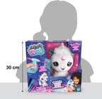 Canal Toys - Airbrush Plush - Customisable Cosmic Unicorn Soft Toy with Luminous Horn - with Prediction Card, Markers and Ste