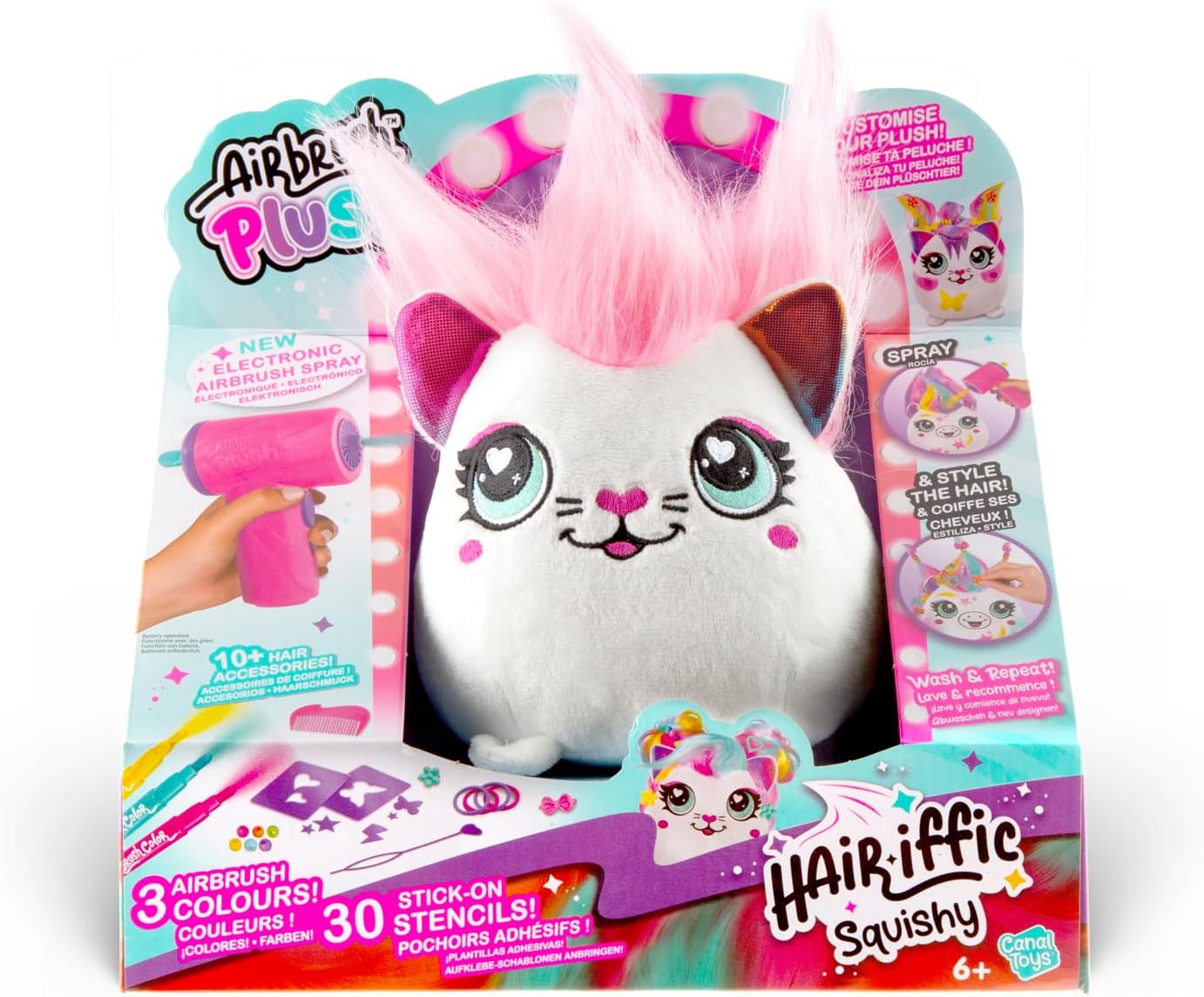 Canal Toys - Airbrush Plush Squishy AIR 040 - Creative Craft Set