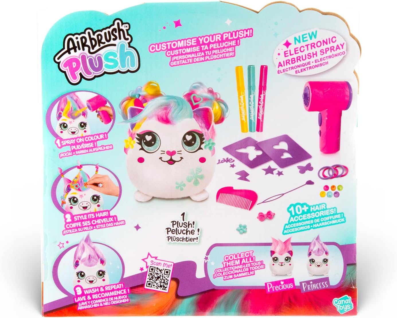 Canal Toys - Airbrush Plush Squishy AIR 040 - Creative Craft Set