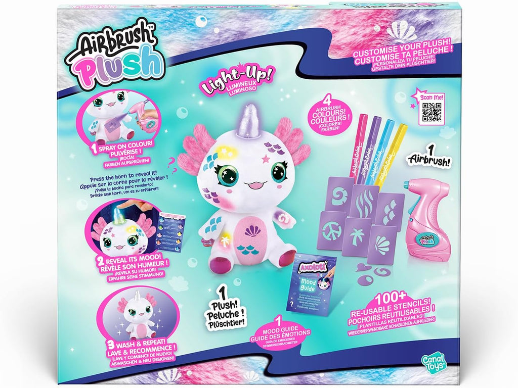 Canal Toys Airbrush Plush Light-Up Axolotl