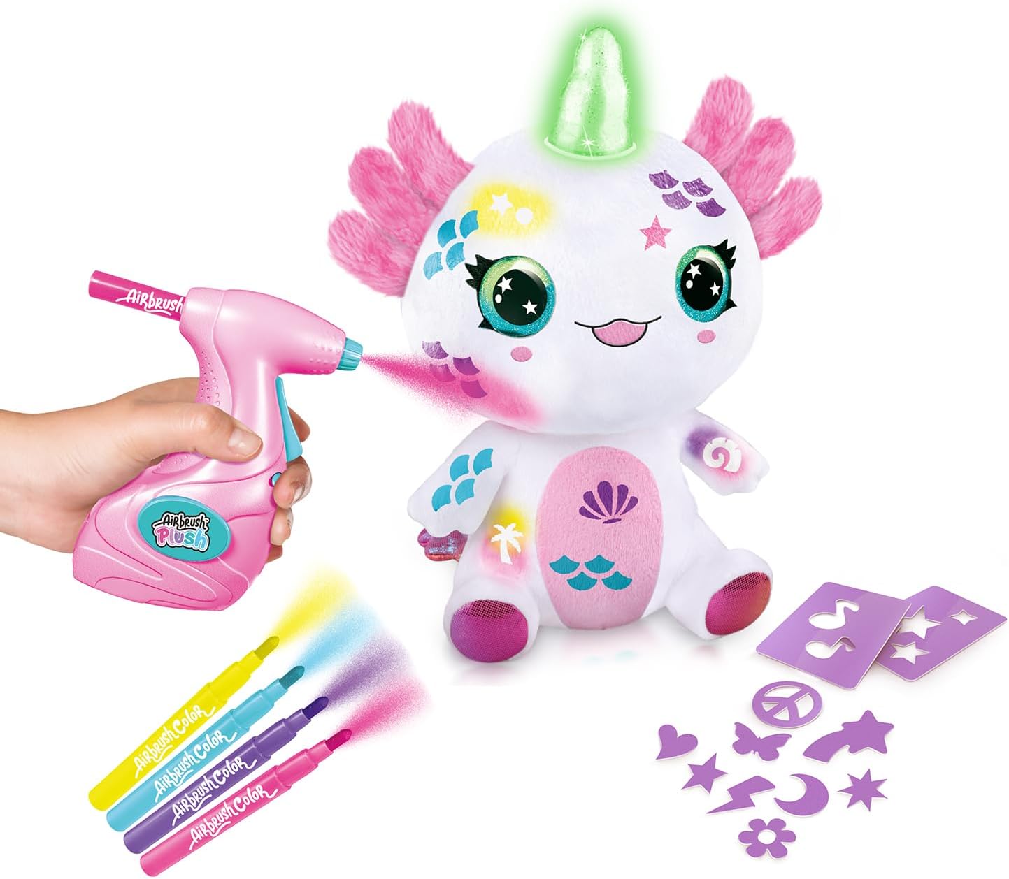 Canal Toys Airbrush Plush Light-Up Axolotl