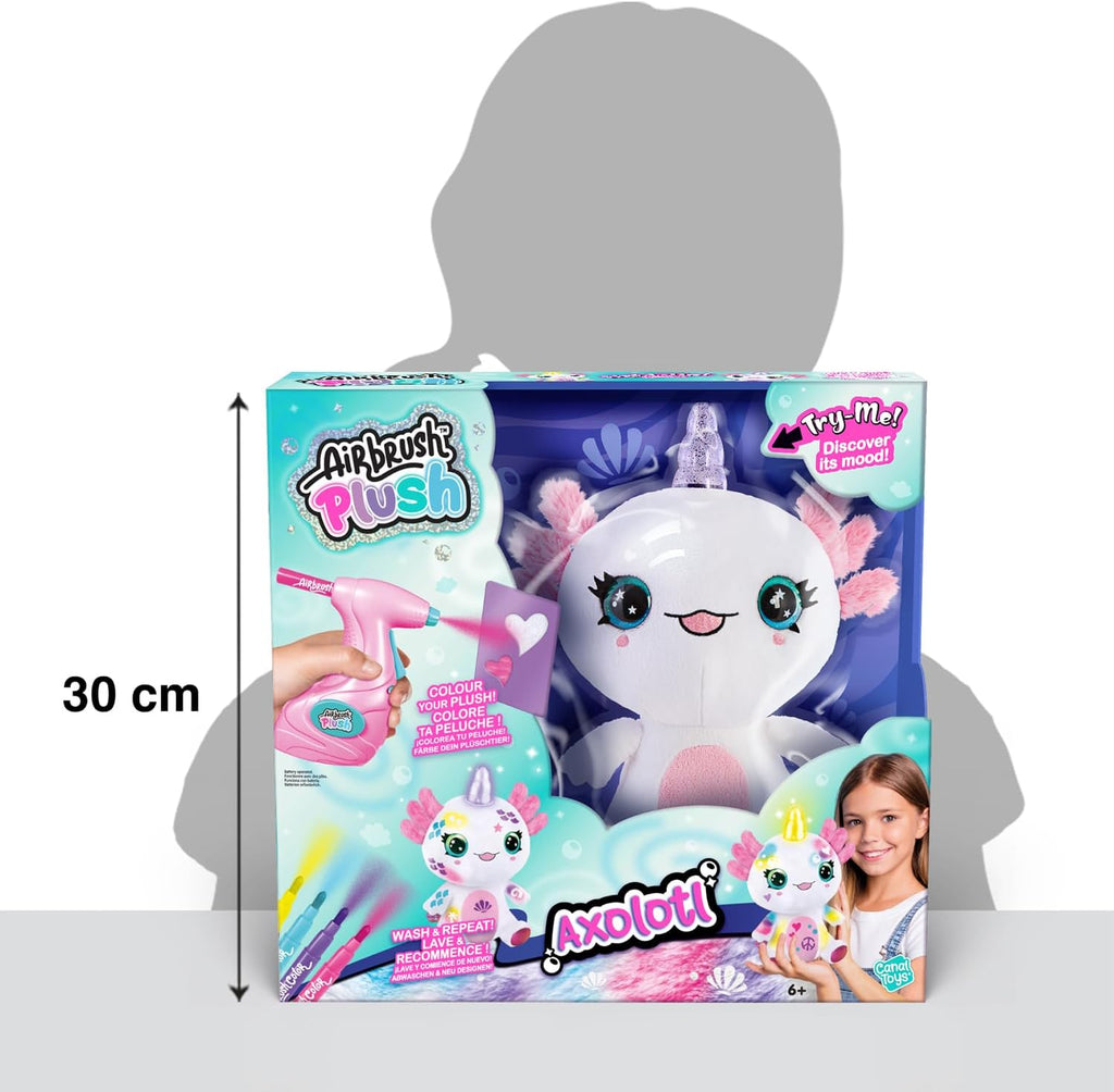Canal Toys Airbrush Plush Light-Up Axolotl