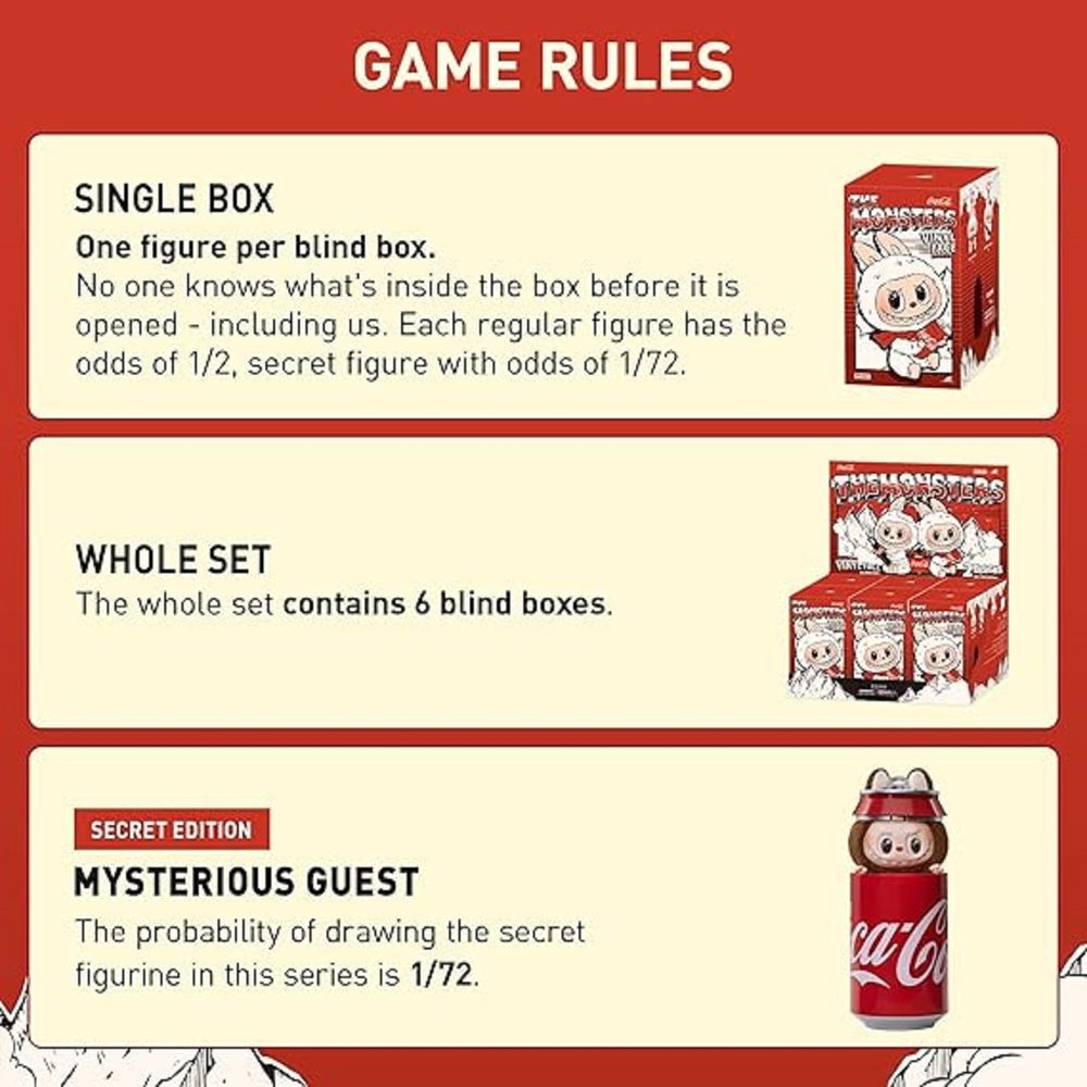 Pop Mart - Labubu The Monsters Coca-Cola Series Vinyl Face Blind Box - 15-17 cm - Style