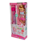 Vdora Dolls - 12 Sounds Baby Doll With Stroller Set - 14-inch