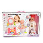 Vdora Dolls - 12 Sounds Baby Doll Wash Basin And Toilet Care Set - 14-inch