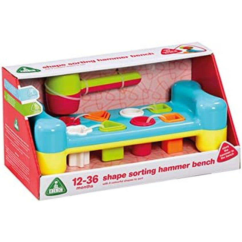 Early Learning Centre Development Wall Shape Sorter Hammer, Shape Sorting, Learning Game, Colors & Shapes, Baby and Toddler Toy, 1 Years+
