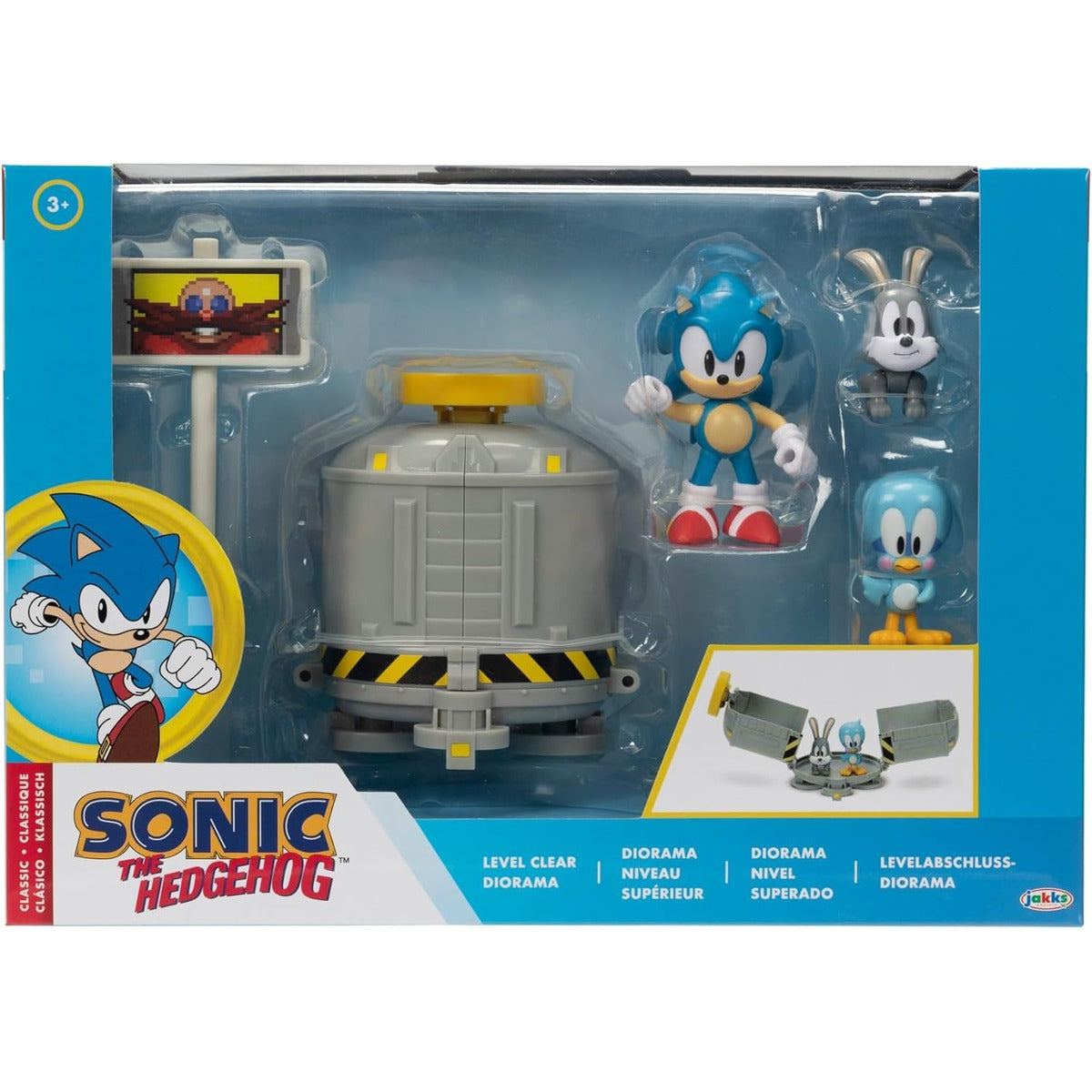 Sonic The Hedgehog 2.5" Level Clear Diorama with Sonic, flicky & Pocky