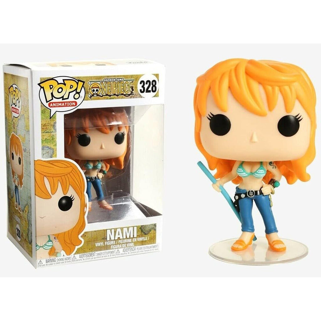 POP One Piece - Nami Funko Pop! Vinyl Figure (Bundled with Compatible Pop Box Protector Case) Multicolor 3.75 inches