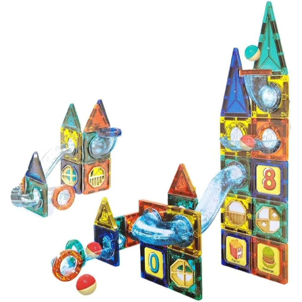 MEGA So - Colorful Magnetic Pipeline Building Block Set, 73 Pieces, Educational STEM Toy for Ages 3+