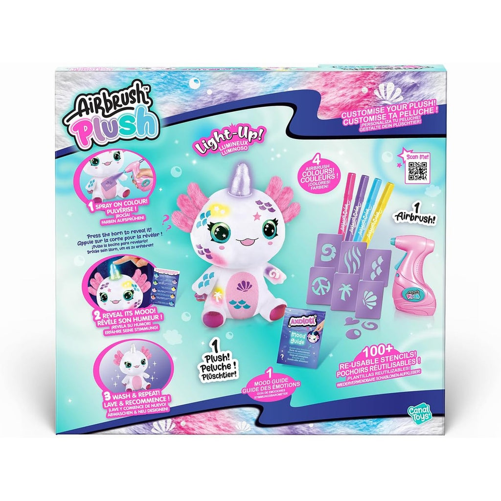Canal Toys Airbrush Plush Light-Up Axolotl