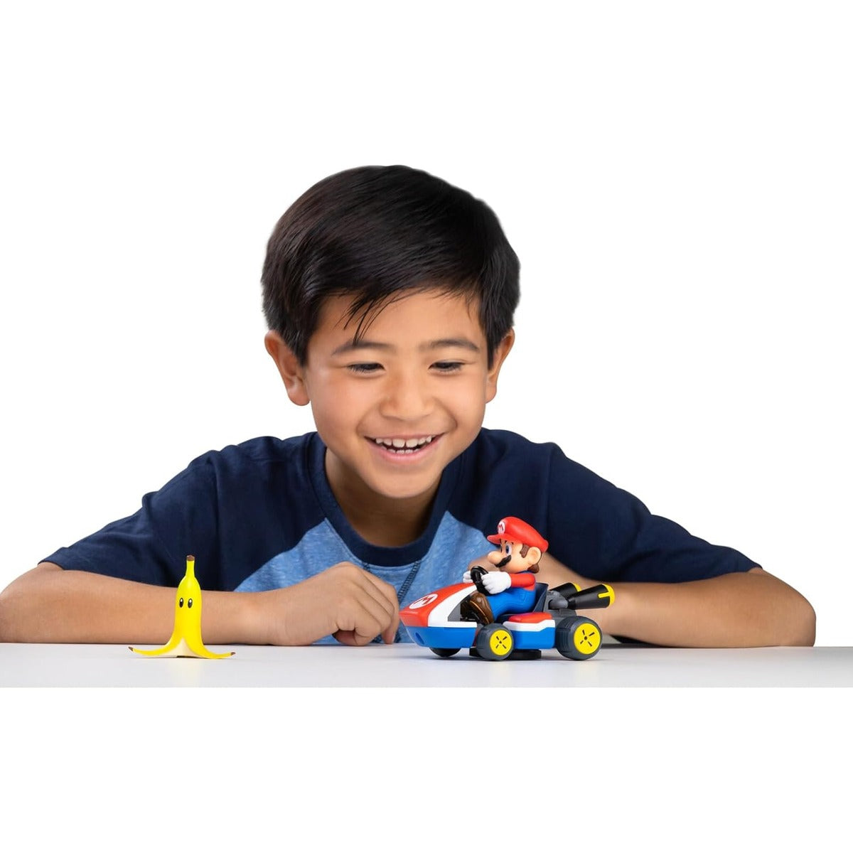 Super Mario Spin Out Mariokart Mario Racer Vehicle with 360 Spins, Wind Up and Go! Includes One 2.5” Mario Action Figure