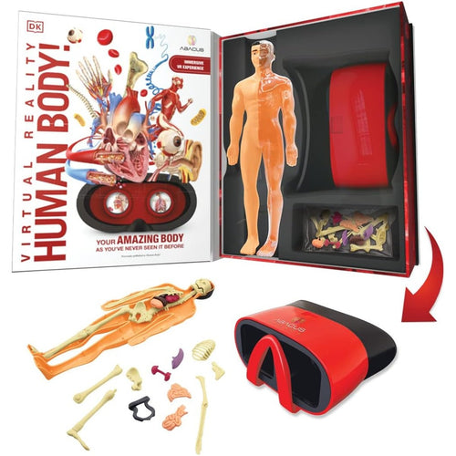Abacus Brands Virtual Reality Human Body Gift Box- Illustrated Interactive VR Book and STEM Learning Activity Set - for Ages 