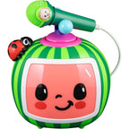 eKids Cocomelon Toy Karaoke Machine for Kids with Microphone and Musical Activators, Includes Night Light with Sleep Sounds and Lullabies for Toddlers, Green