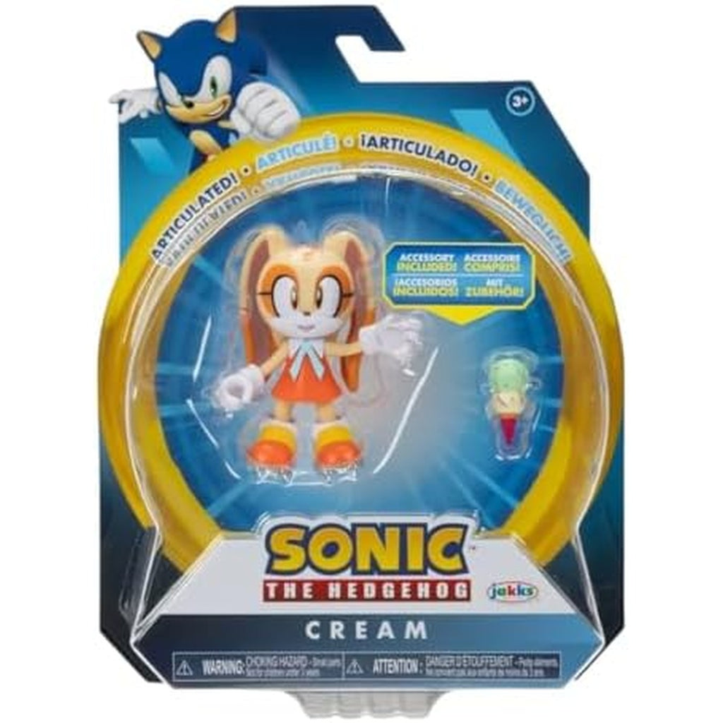 Amazon.com: Sonic The Hedgehog Wave 13 Cream 4-Inch Mini Figure [with Ice Cream Cone] : Toys & Games