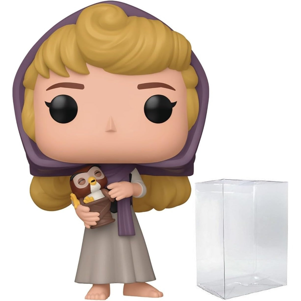 POP Disney: Sleeping Beauty 65th Anniversary - Aurora with Owl Funko Vinyl Figure (Bundled with Compatible Box Protector Case), Multicolor, 3.75 inches