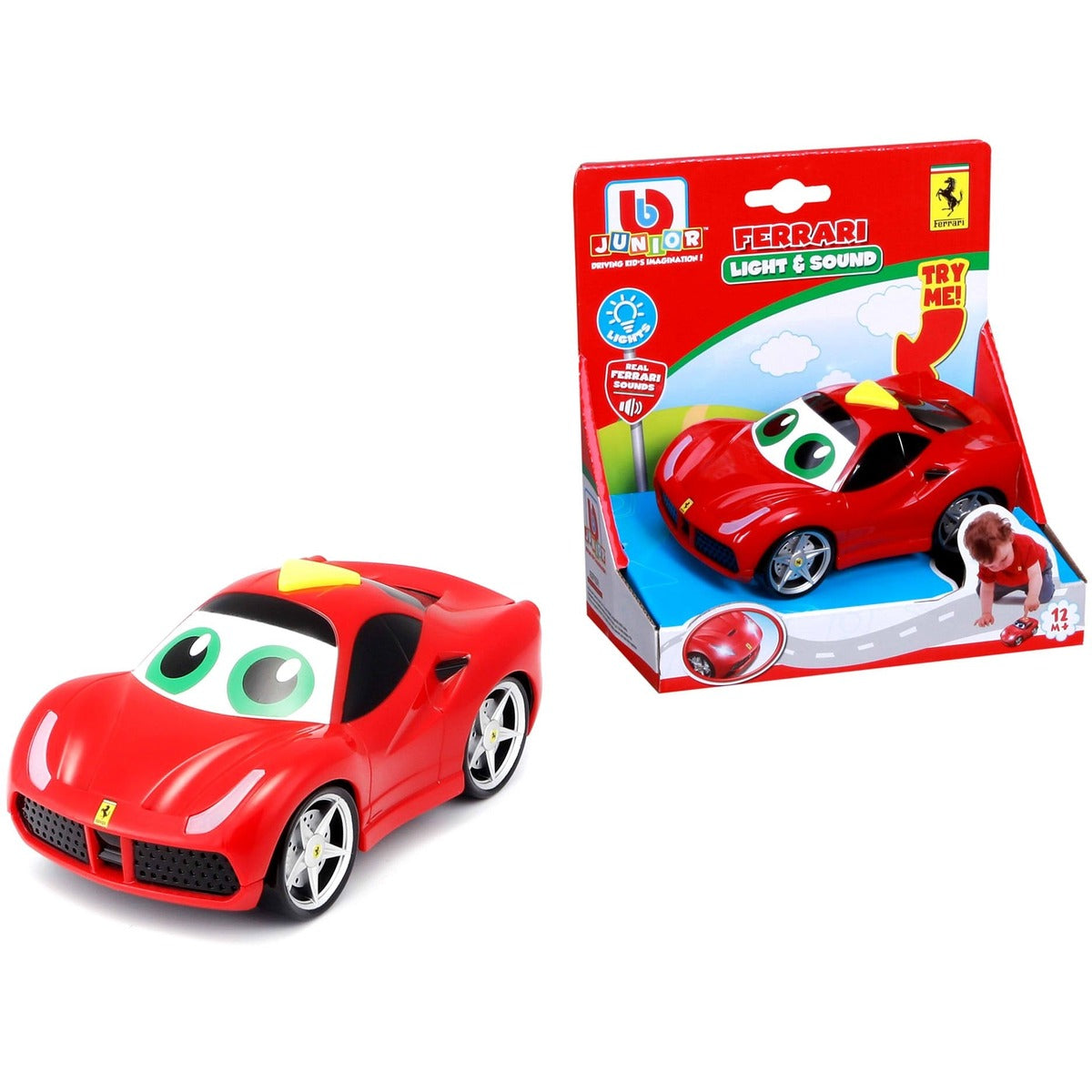 BB Junior Play & Go Ferrari Light & Sound 488 GTB Vehicle