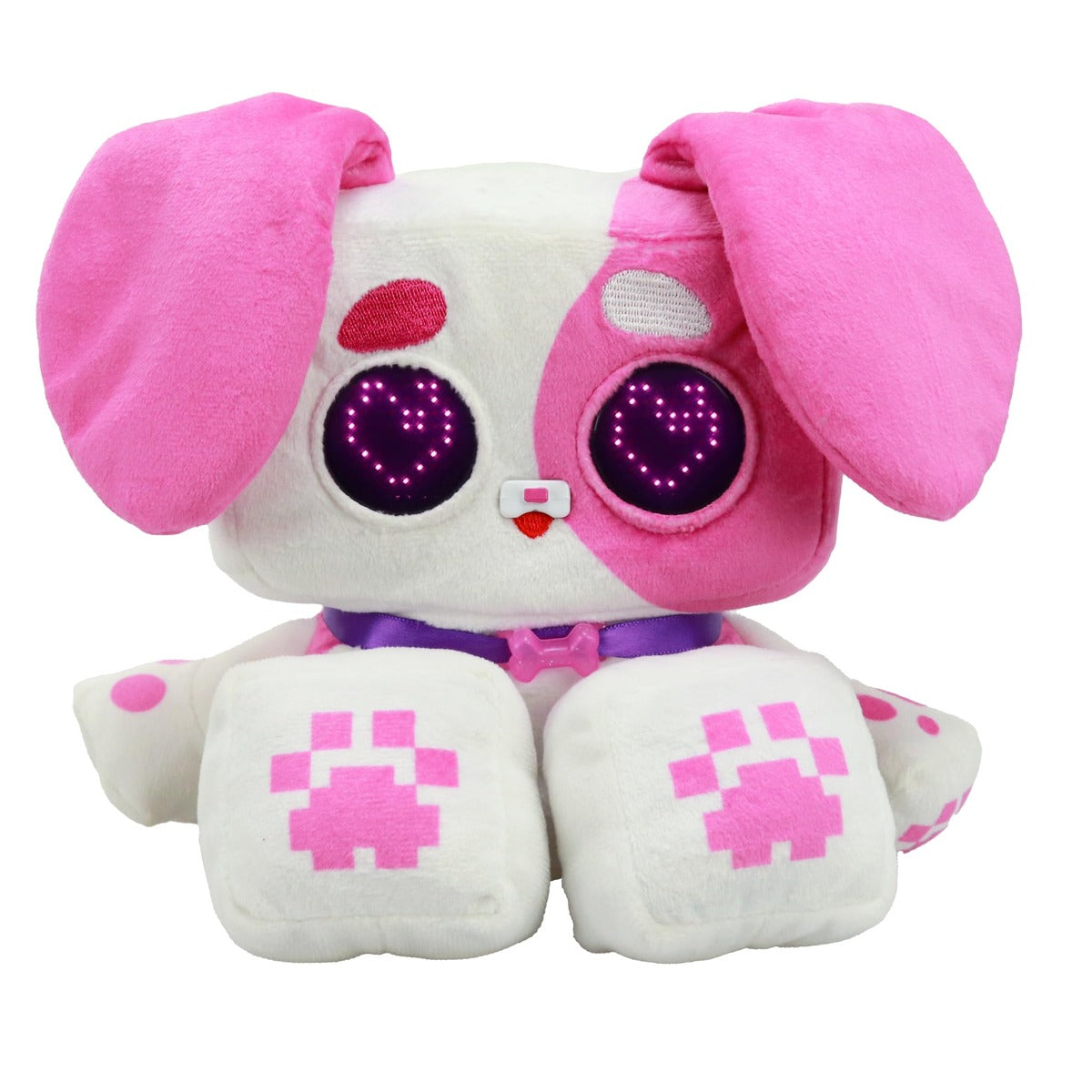 PIXEL HUGS Interactive Plush Puppy in Pink