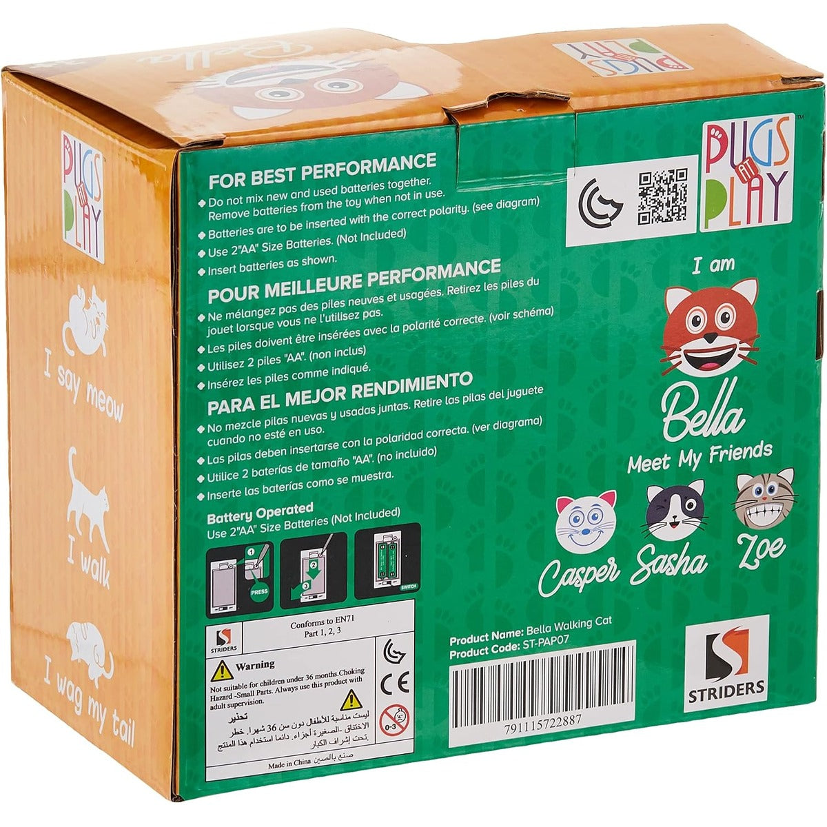 Pugs At Play Walking Bella 6.5-Inch