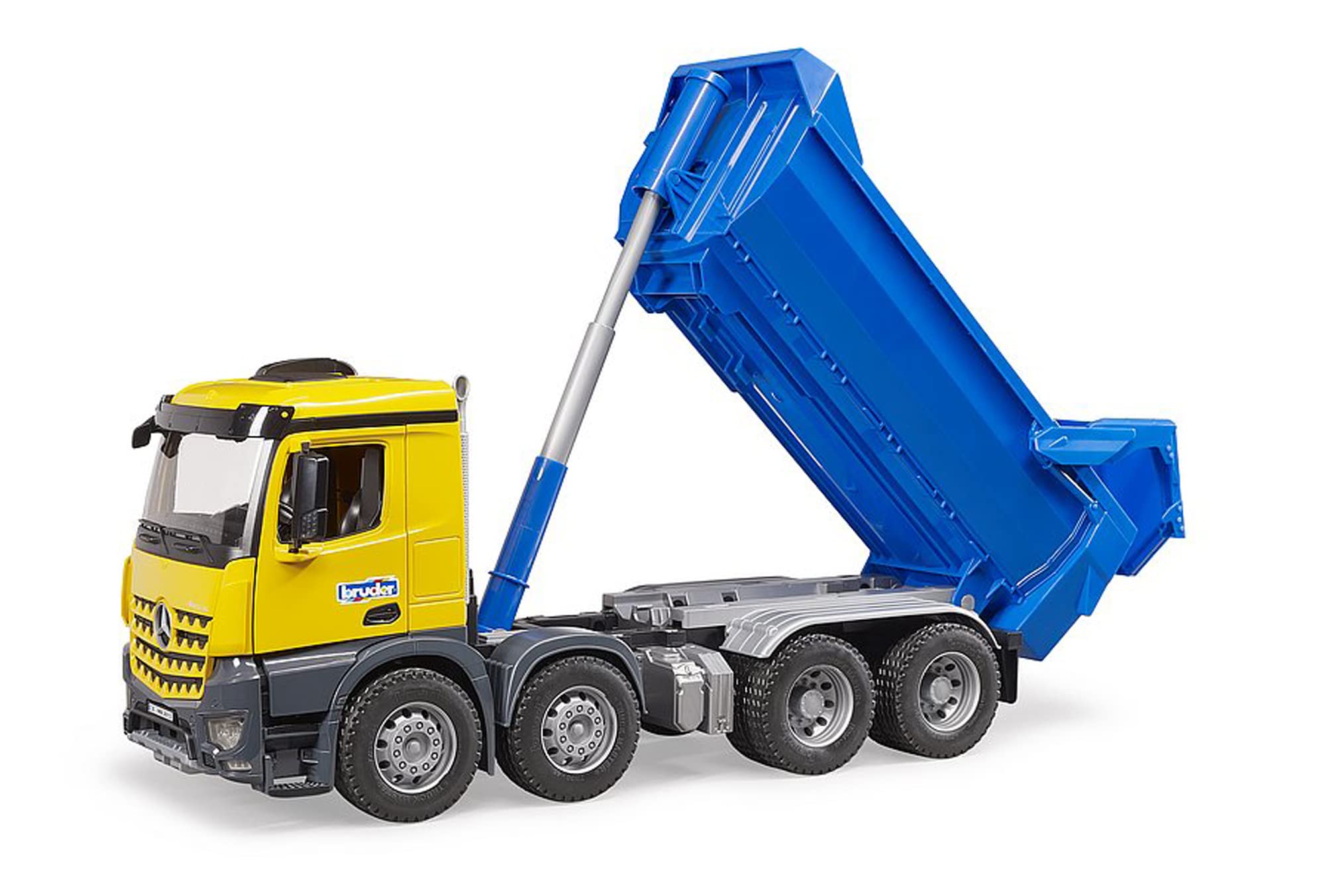 Bruder 03623 Mercedes Benz Arocs Halfpipe Dump Truck - color may vary